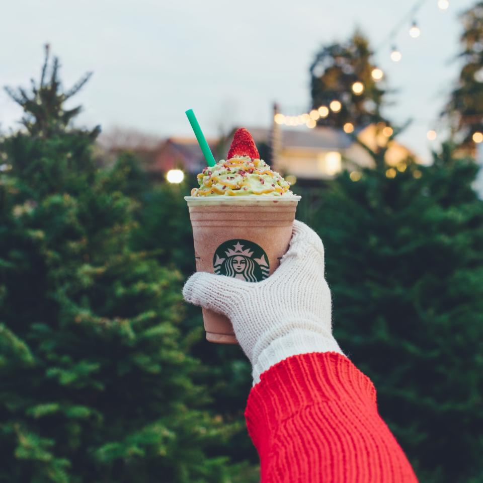 The Christmas Tree Frappuccino. (Photo: Starbucks)