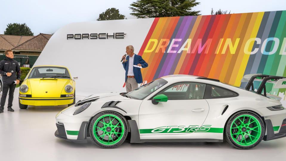 Presenting the 2023 Porsche 911 GT3 RS. - Credit: Tom O'Neal, courtesy of Rolex.