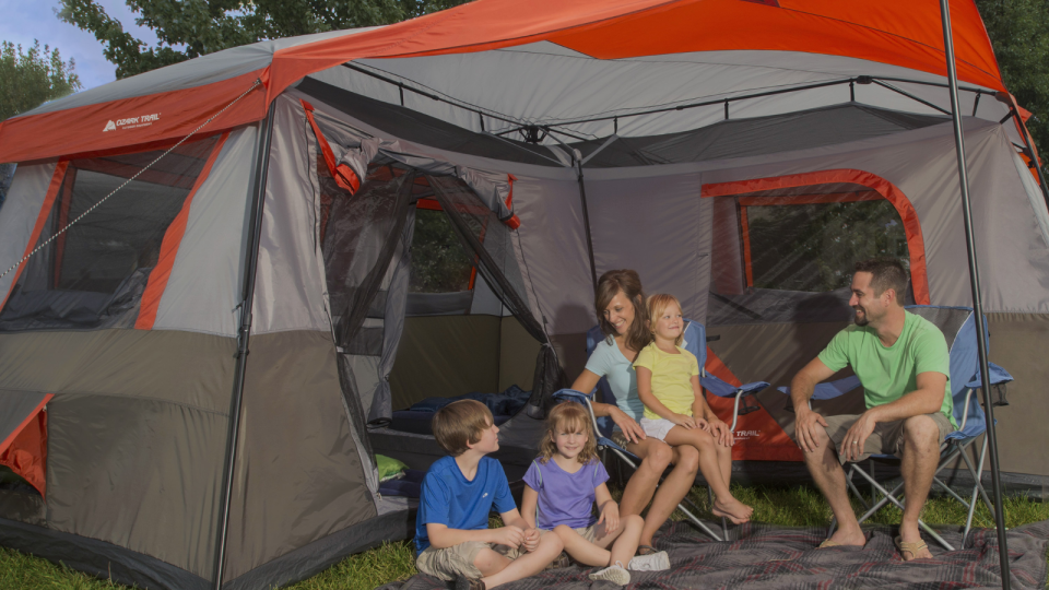 This massive tent holds up to 12 people.