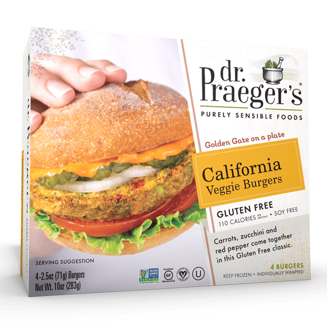 5) Dr. Praeger’s Gluten Free and Vegan California Veggie Burger