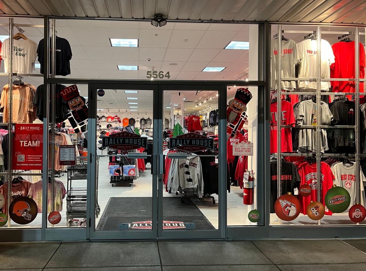 A new Rally House store opened the day before Thanksgiving by the Target store at the Belden Park Crossings shopping plaza in Jackson Township. The store sells athletic apparel for Ohio State University, the Cleveland Browns and many other teams.