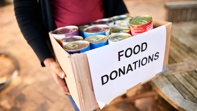 box of food donations