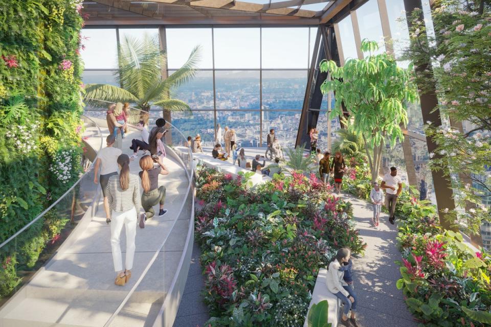 A sky garden to rival that at the Walkie Talkie has been proposed  as part of 55 Bishopsgate