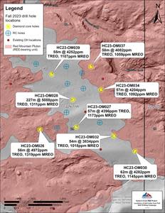 Fall 2023 drill hole locations