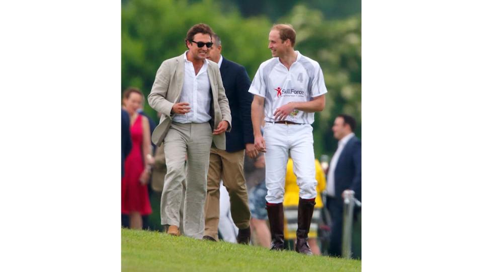 Thomas van Straubenzee and Prince William at a polo match