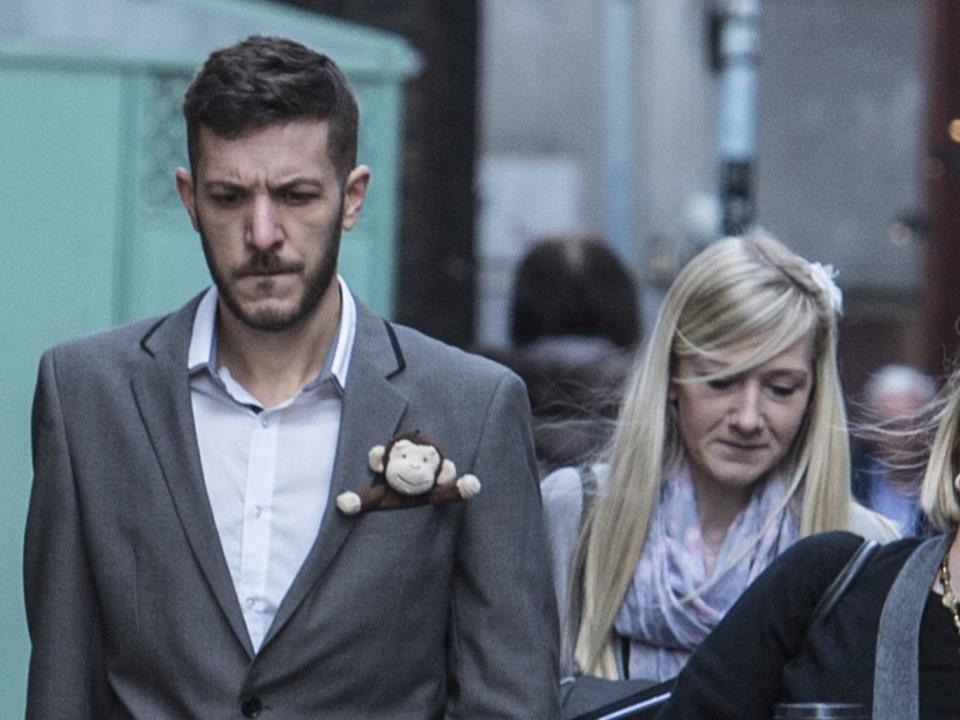 Connie Yates and Chris Gard arrive at the Royal Courts of Justice in London (PA)