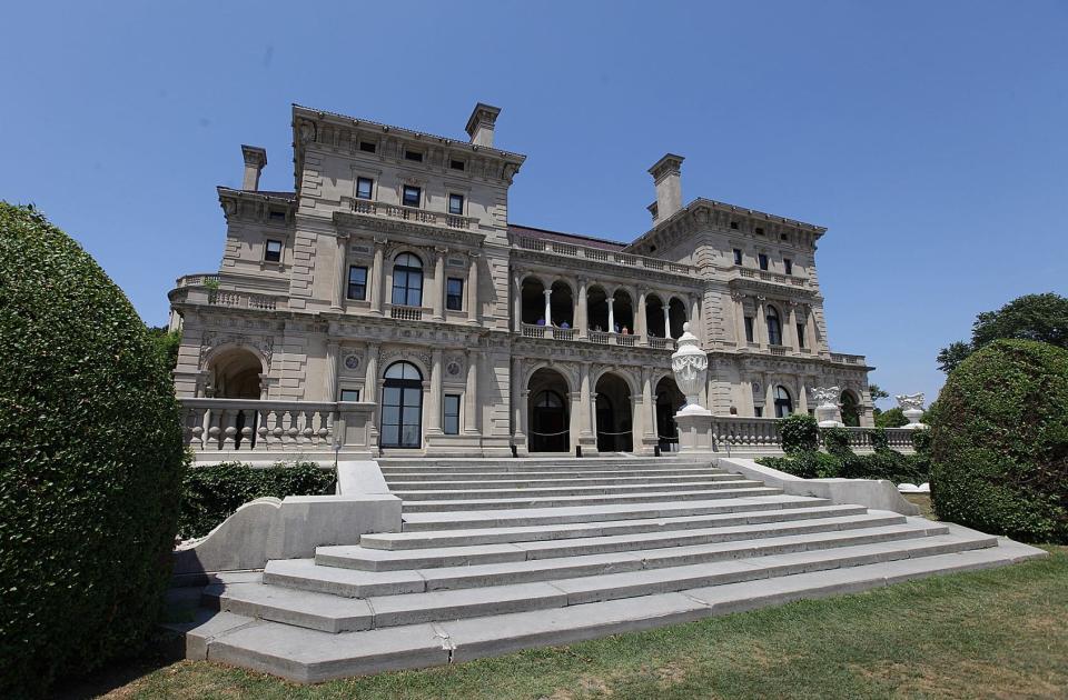 The Breakers in Newport. The Gilded Age mansion was built between 1893 and 1895 as a summer residence for Cornelius Vanderbilt II, a member of the wealthy Vanderbilt family.