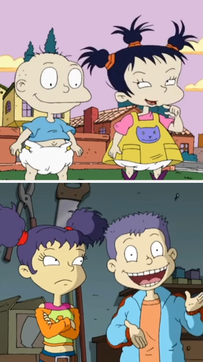 Screenshots from "Rugrats" and "All Grown Up"