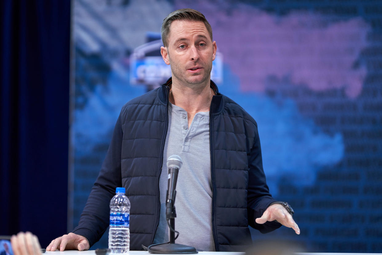 Kliff Kingsbury was wowed by the combine, but insists that he and the Cardinals haven't made any decisions about the No. 1 pick yet. (Photo by Robin Alam/Icon Sportswire via Getty Images)