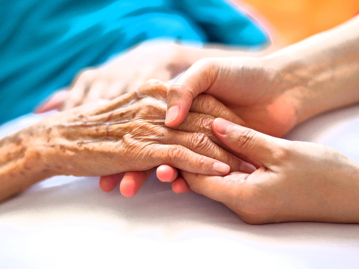 ‘Holding somebody’s hand and sitting with them is more powerful than anything anybody clinical will ever do in death’  (iStock)