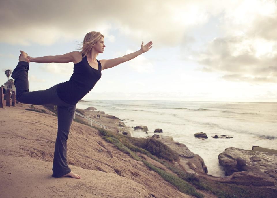 17) Savasana at Sunset Cliffs yoga.