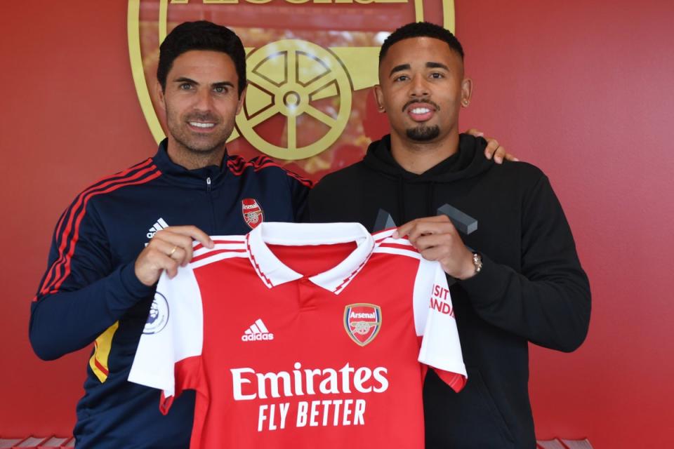 Gabriel Jesus is Arsenal’s fourth summer signing. (Arsenal FC via Getty Images)