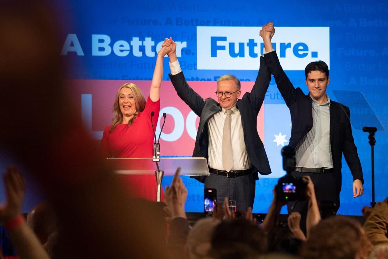 Anthony Albanese, nouveau Premier ministre australien, lors de sa victoire le 21 mai 2022 - Wendell TEODORO