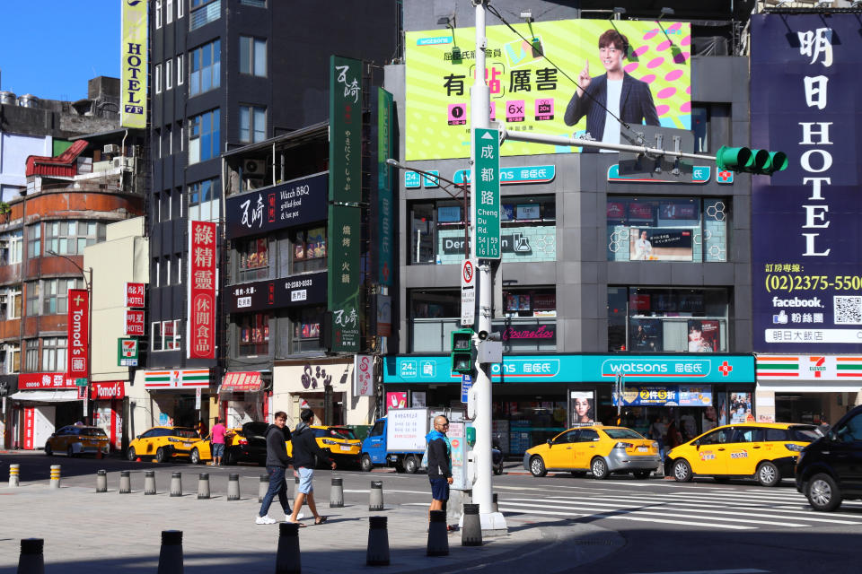 People visit Ximending shopping district in Taipei. Ximending is considered one of top shopping destinations in Taiwan, catering especially youth shoppers.