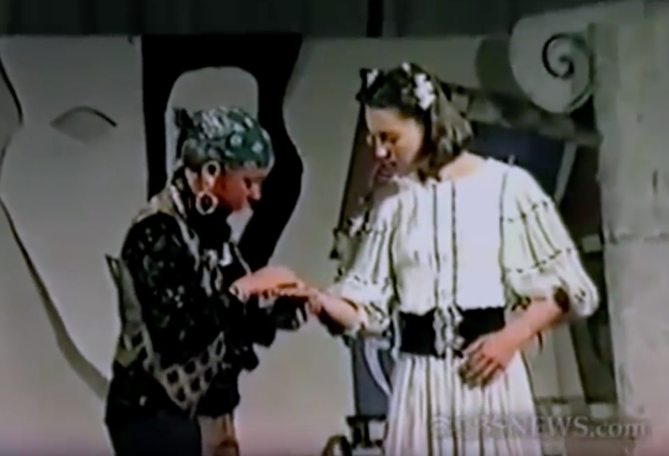 Kate's fortune was foretold in a high school play. Photo: Youtube/ABC News