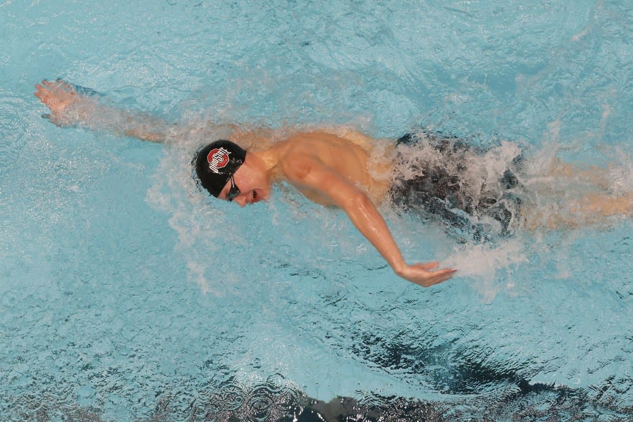 INDIANAPOLIS, INDIANA – MARCH 30: Charlie Clark of Ohio State competes in the Men 1650 Freestyle final during the Division I Men’s Swimming and Diving Championships at IU Natatorium at IUPUI on March 30, 2024 in Indianapolis, Indiana. (Photo by Joe Robbins/NCAA Photos via Getty Images)