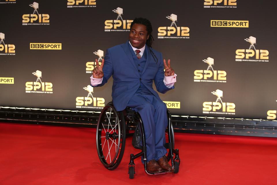 Ade Adepitan arriving for the Sports Personality of the Year Awards 2012, at the ExCel Arena, London.