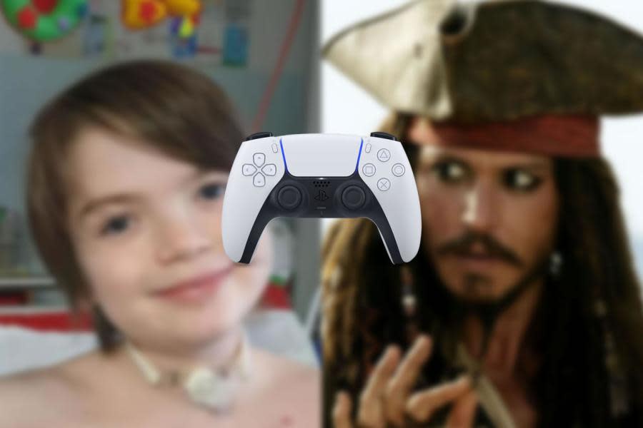 Niño con enfermedad terminal conoce a Jack Sparrow y recibe un PS5 de Navidad