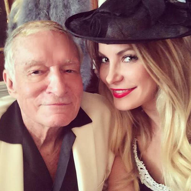 A Crystal Hefner, se le prohibió salir de fiesta en la Mansión Playboy sin Hugh Hefner credit:Bang Showbiz