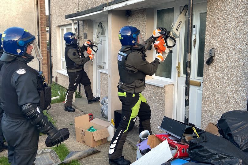 Police execute warrants in the Netteswell area of Harlow.