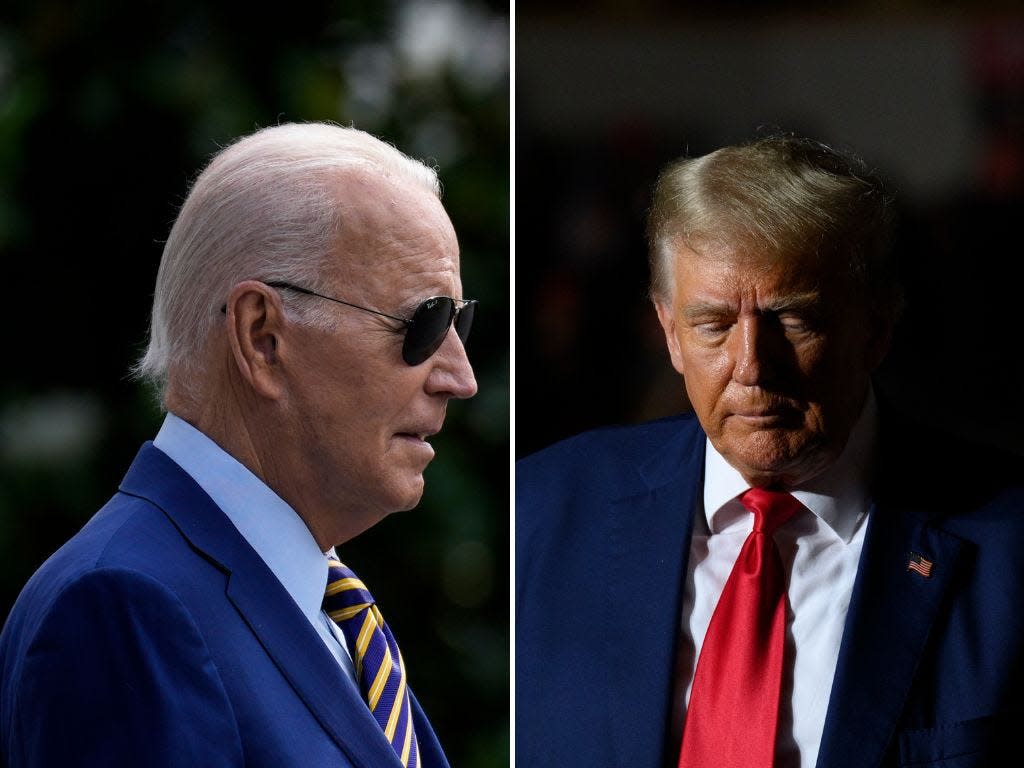 President Joe Biden (left) and former President Donald Trump (right).