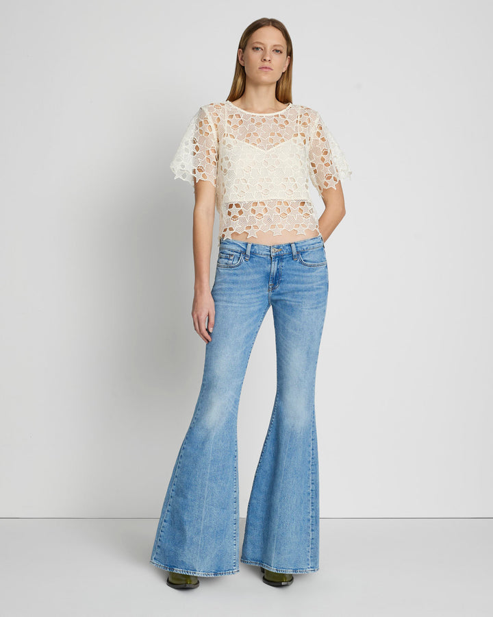 7 For All Mankind Low-Rise Flare Jeans
