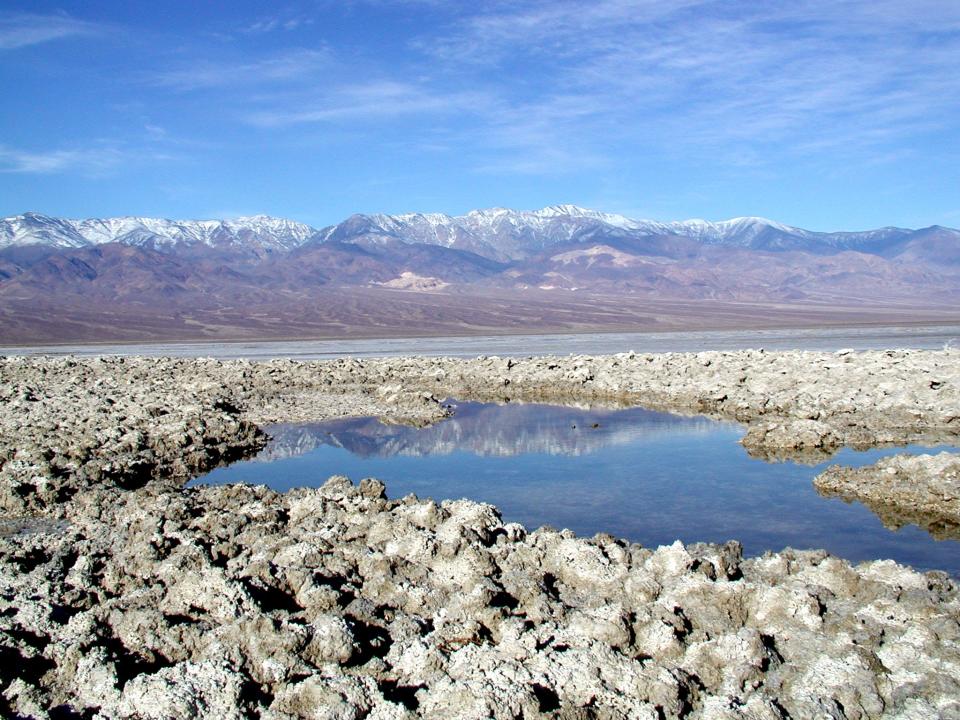 A pool in the Badwater Basin area of Death Valley National Park, pictured in an undated photo.