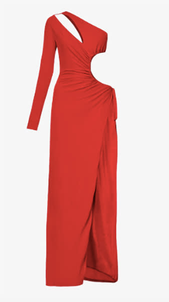 Dundas-Loren-cut-out-stretch-woven-maxi-dress