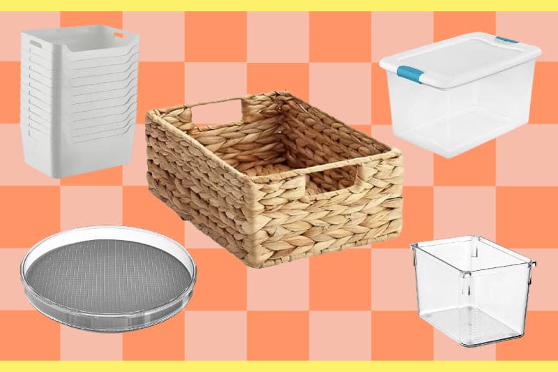 different storage bins