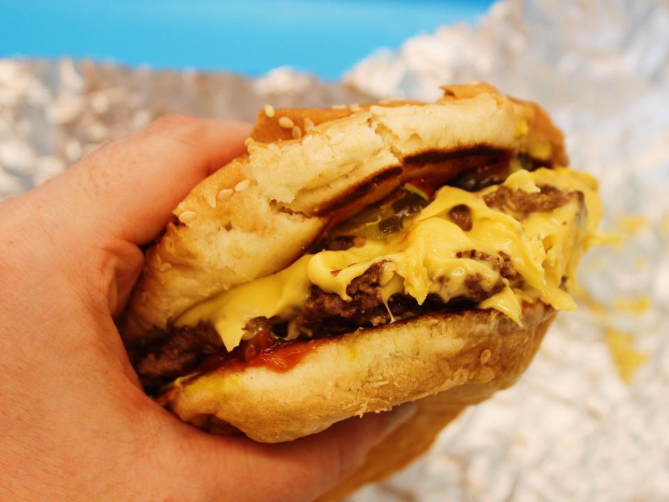 five guys cheeseburger