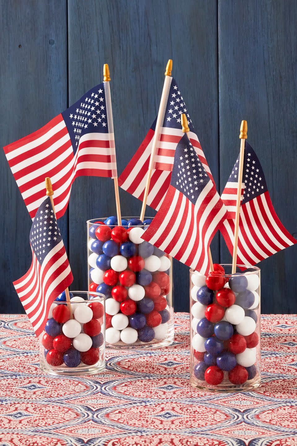 DIY Red, White, and Blue Candy Jars