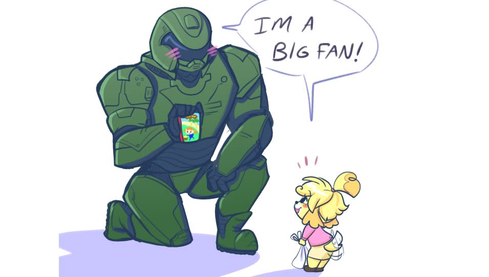 Doom Slayer is a big fan of Isabelle