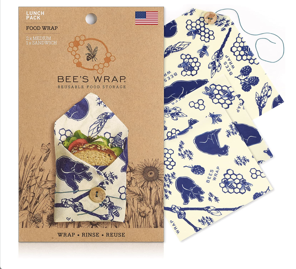 Reusable Beeswax Food Wrap 4 Pack