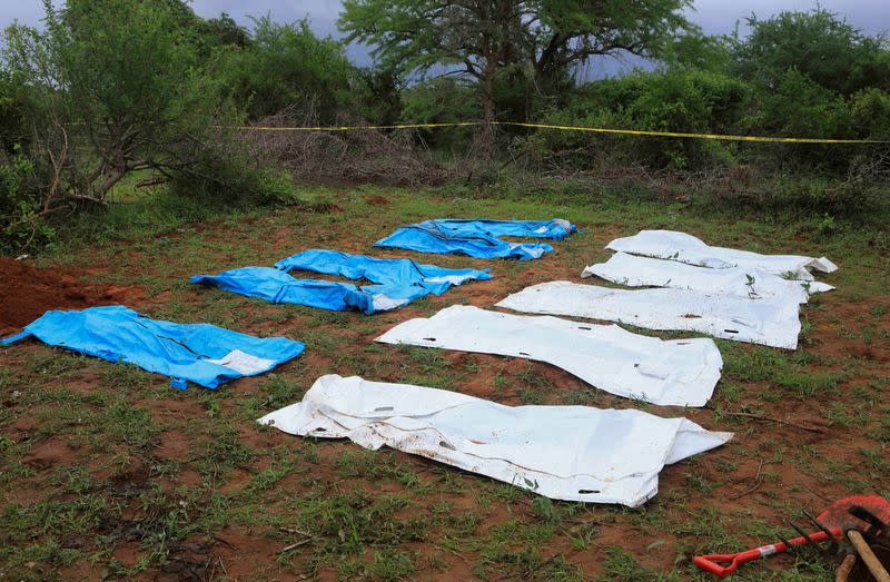 Kenya police exhume remains from suspected Christian cult graves in Kilifi