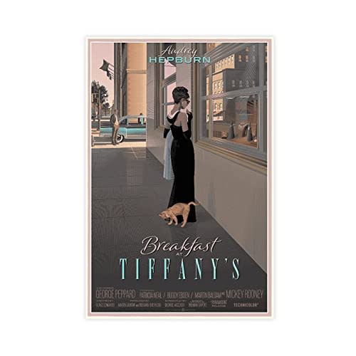 Breakfast at Tiffany's Movie Canvas Poster Bedroom Decor Sports Landscape Office Room Decor Gift Unframe-style 12x18inch(30x45cm)