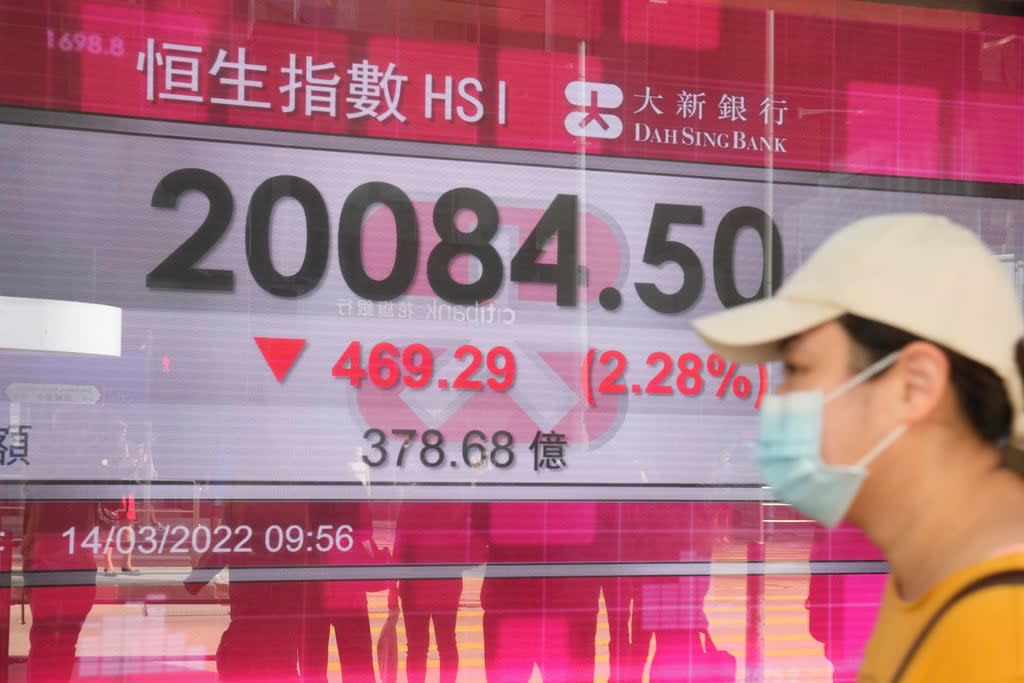 Hong Kong Financial Markets (Copyright 2022 The Associated Press. All rights reserved)