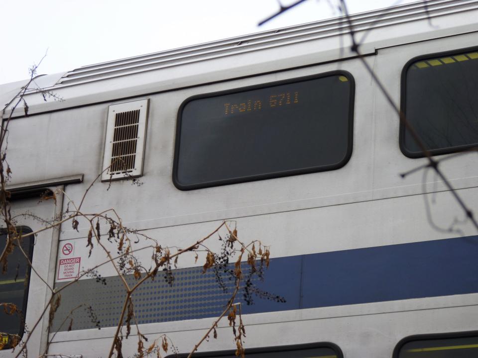 A NJ Transit train on the Raritan Valley Line.