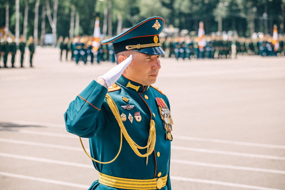 Commander of Russia's Kantemirovskaya Tank Division Vladimir Zavadsky (via REUTERS)