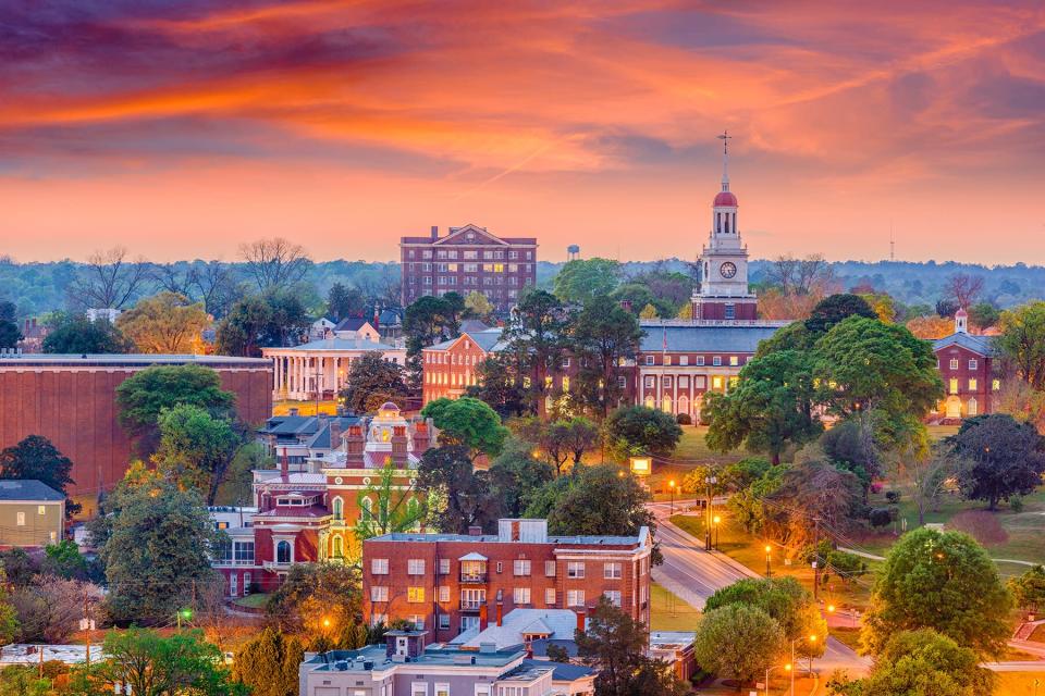 Macon, Georgia, USA historic downtown skyline.