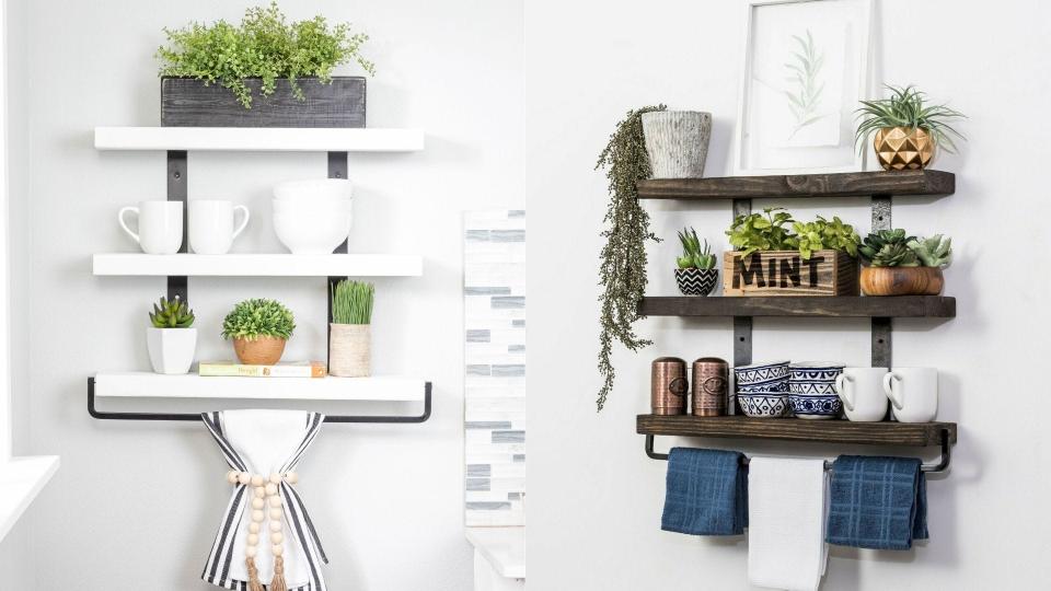 Best gifts from Walmart 2020: Del Huston Designs industrial floating shelves