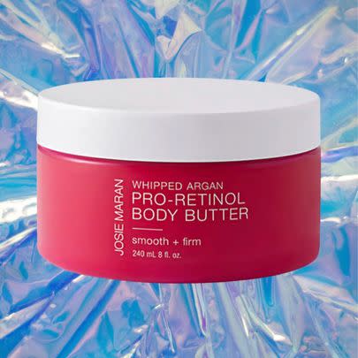 An argan oil body butter with a gentle pro-retinol and antioxidants