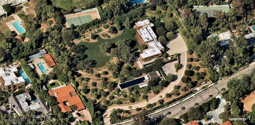 Casey Wasserman, an entertainment executive, is now seeking $82.5 million for his modern mansion designed by architect Richard Meier. The artful mansion sits on a 3.25-acre lot where Wasserman's grandfather, famed talent agent Lew Wasserman, once had a home.