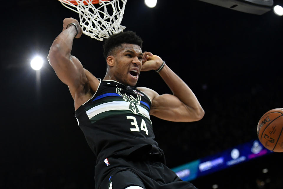 Giannis Antetokounmpo is chasing history in Milwaukee. (Aurelien Meunier/Getty Images)