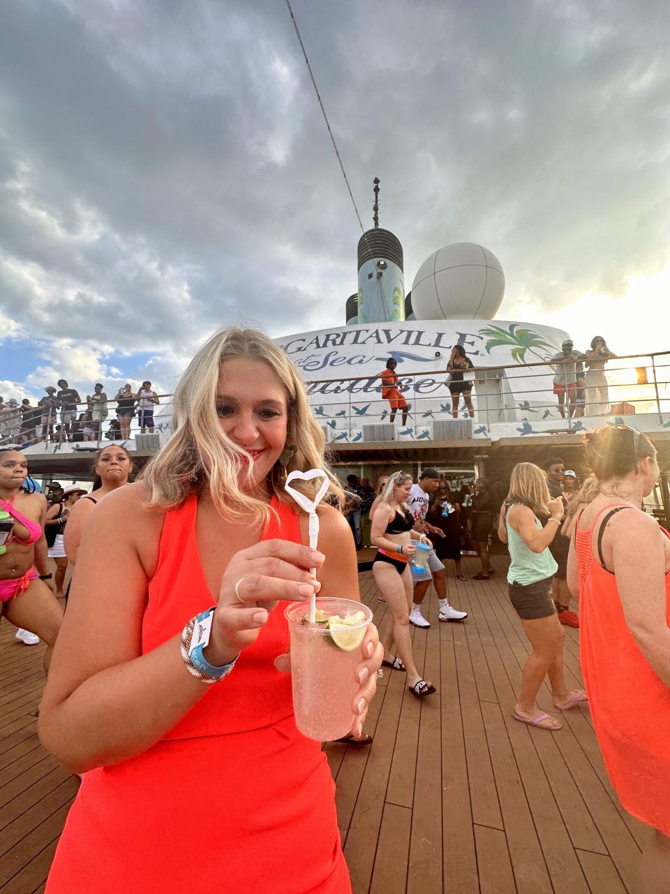 On the first night of our sailing, we attended the ship&#39;s sail-away party. (Photo: Terri Peters)