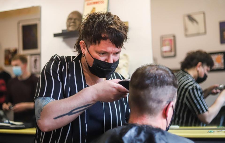 Hairdressers and other consumer service businesses might see headcount fall in the next few months (Damien Storan/PA) (PA Wire)