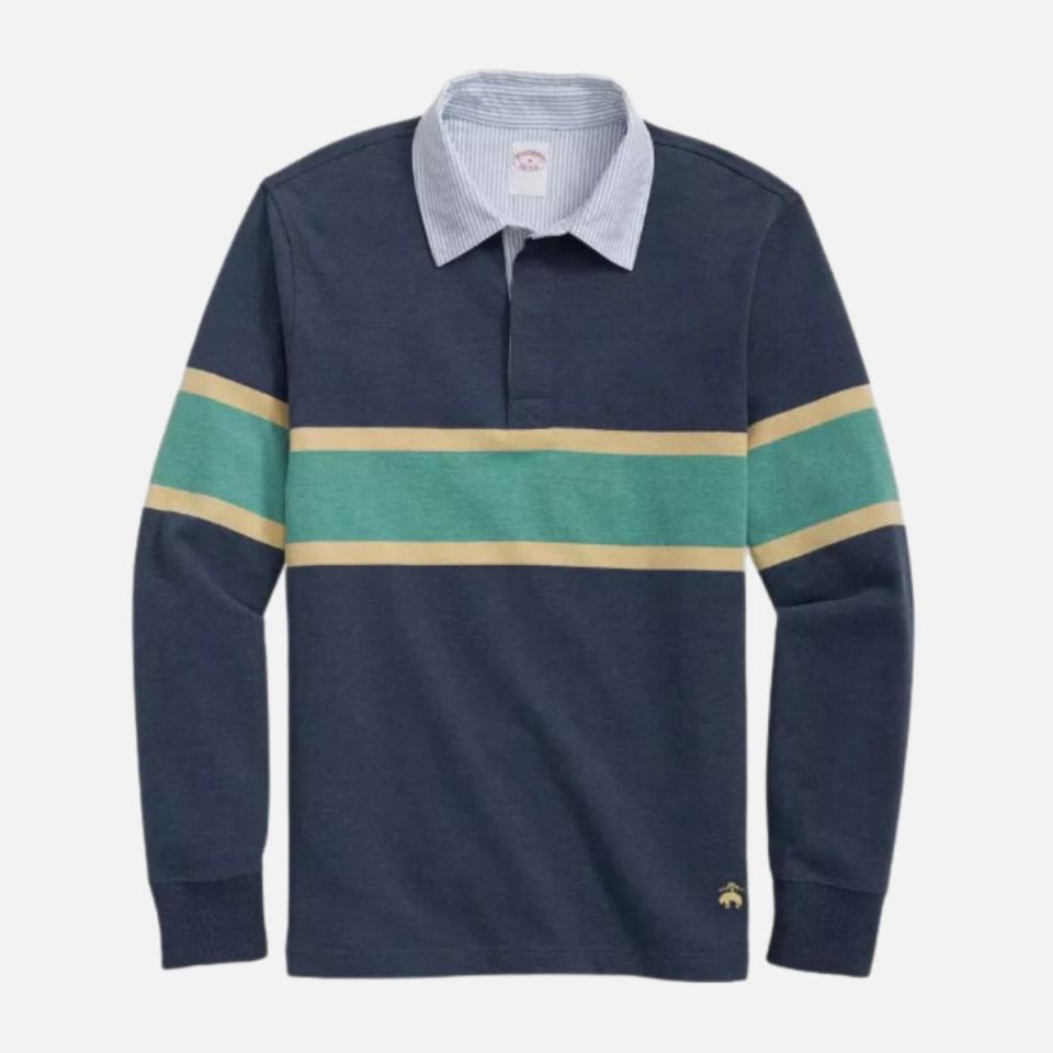 <p><a href="https://go.redirectingat.com?id=74968X1596630&url=https%3A%2F%2Fwww.brooksbrothers.com%2Fvintage-inspired-rugby-in-sueded-cotton%2FMP01580.html&sref=https%3A%2F%2Fwww.menshealth.com%2Fstyle%2Fg46788445%2Fbest-menswear-releases-april-2024%2F" rel="nofollow noopener" target="_blank" data-ylk="slk:Shop Now;elm:context_link;itc:0;sec:content-canvas" class="link ">Shop Now</a></p><p>Vintage-Inspired Rugby</p><p>brooksbrothers.com</p><p>$128.00</p>