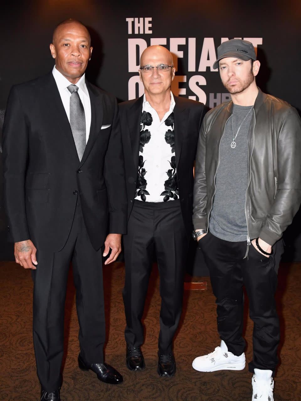 Eminem was at the premiere of The Defiant One's with a brand new look! Source: Getty