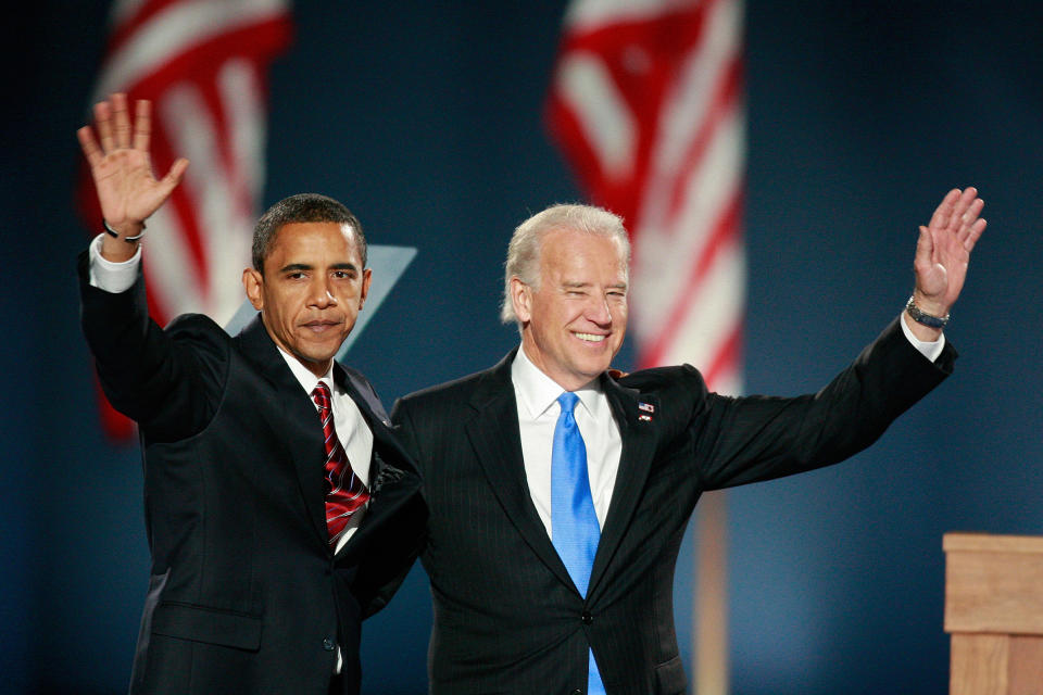 Obama taps the senior Senator to join the Democratic ticket, and the Senator is elected Vice President in 2008 | Getty Images