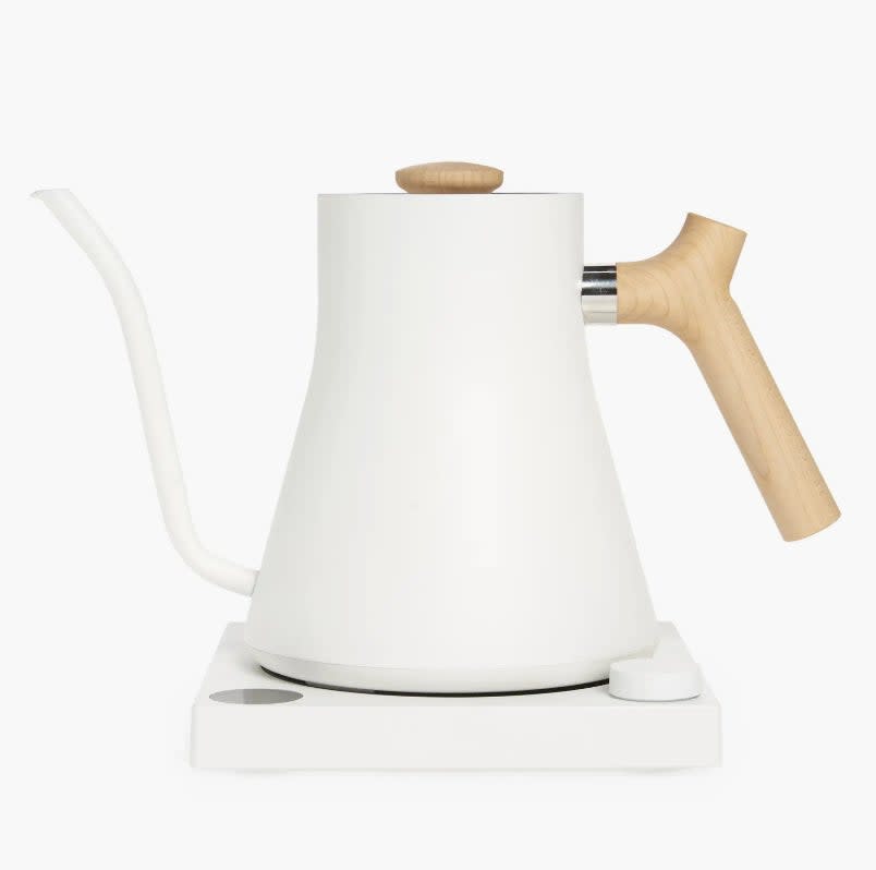 The white electric pour over kettle