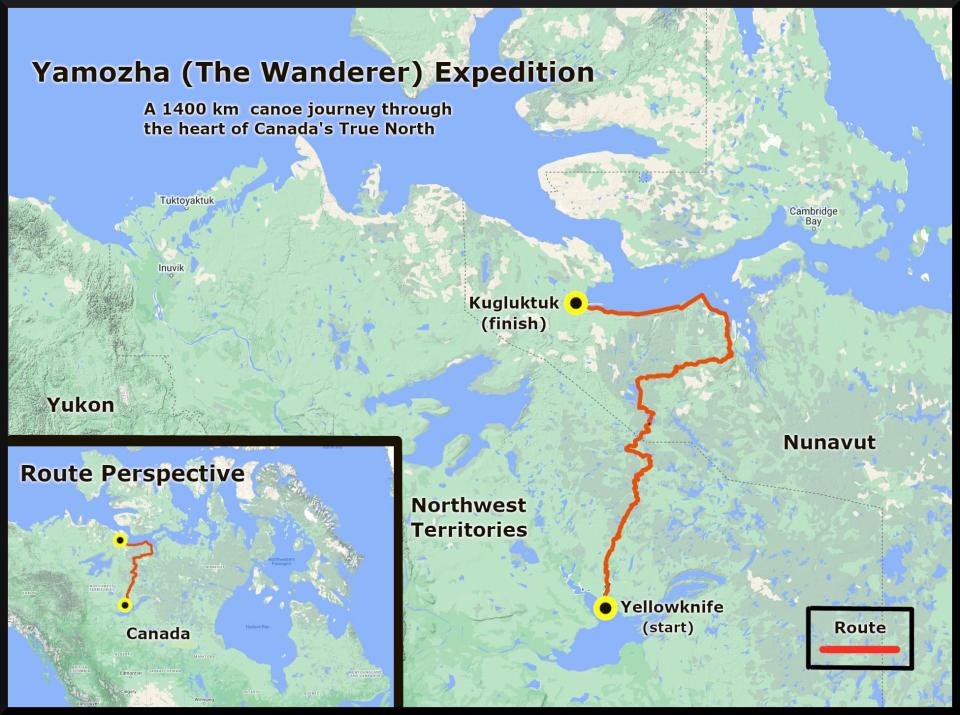 The Yamozha expedition route.